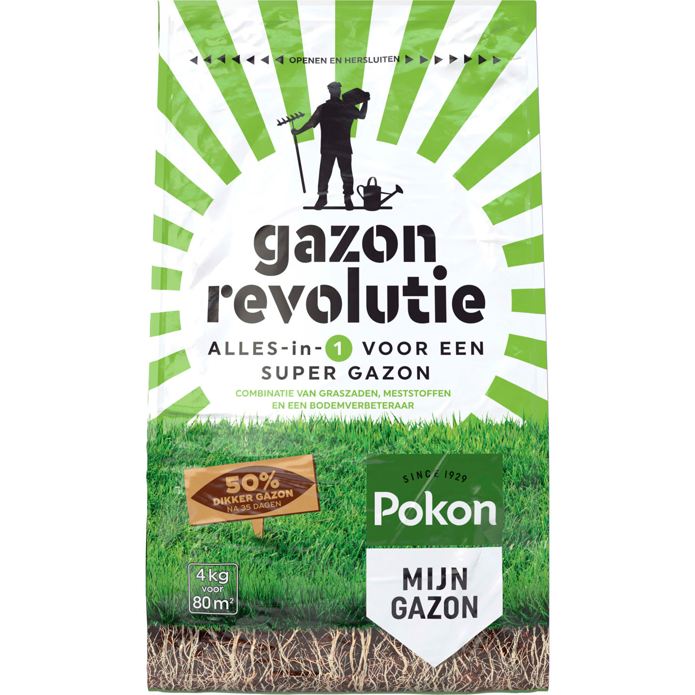 Pokon Gazon Revolutie Alles-in-1 - Graszaad - 80 m2 - 4 Kilogram