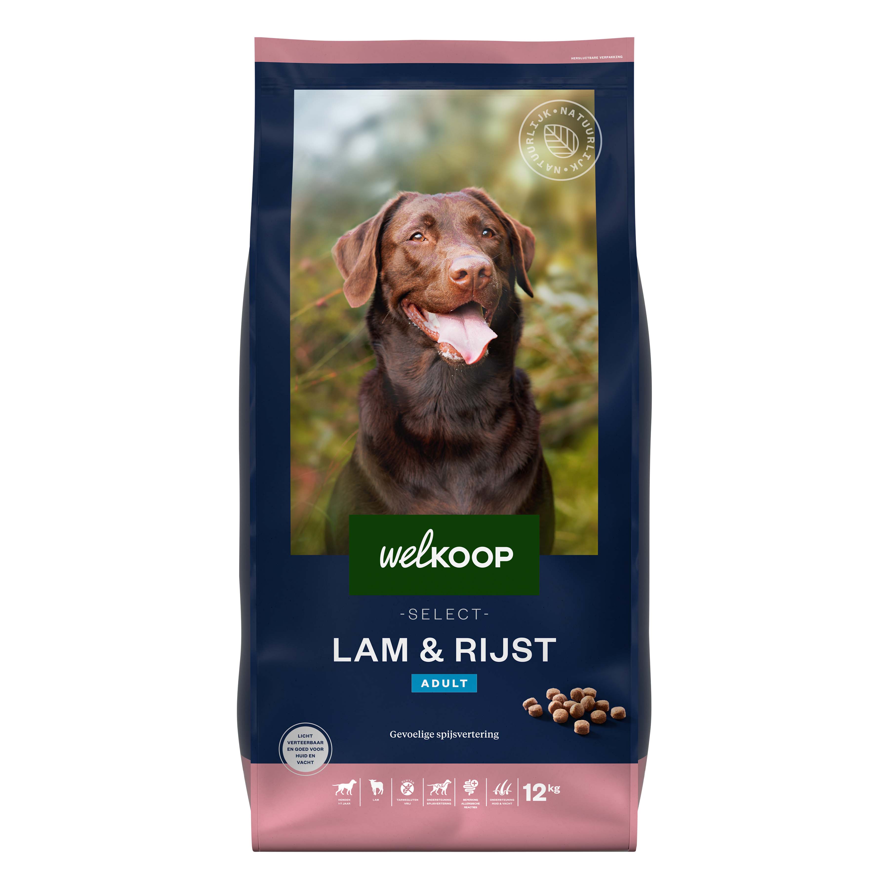 Welkoop Select Adult Krokante brokken - Hondenvoer - 12 Kilogram - Lam & rijst Welkoop Select Adult Krokante brokken - Hondenvoer - 12 Kilogram - Lam & rijst