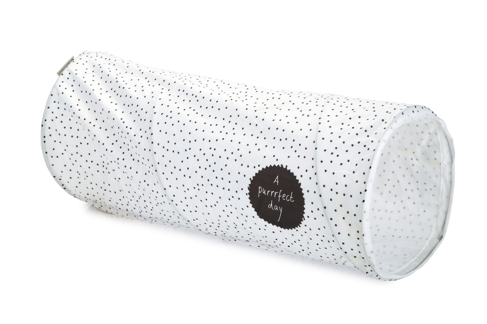 Beeztees Speeltunnel Purfect - Kattenspeeltje - Wit Zwart