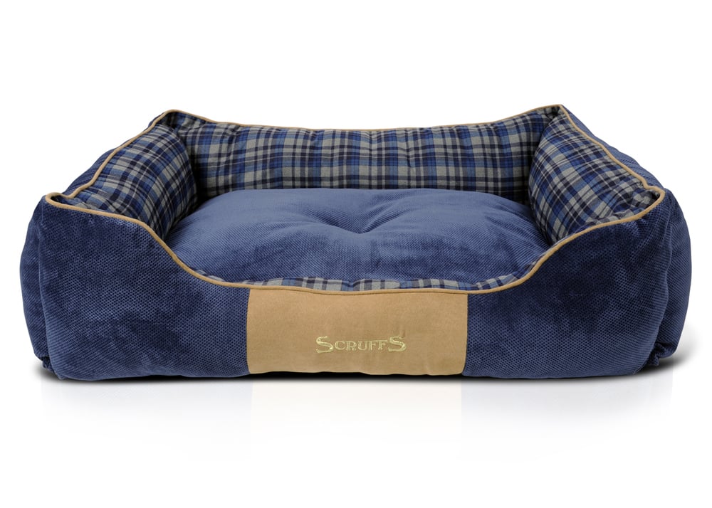 Scruffs Highland Box Bed - Hondenmand - blauw - 1x90x1 cm - Extra groot
