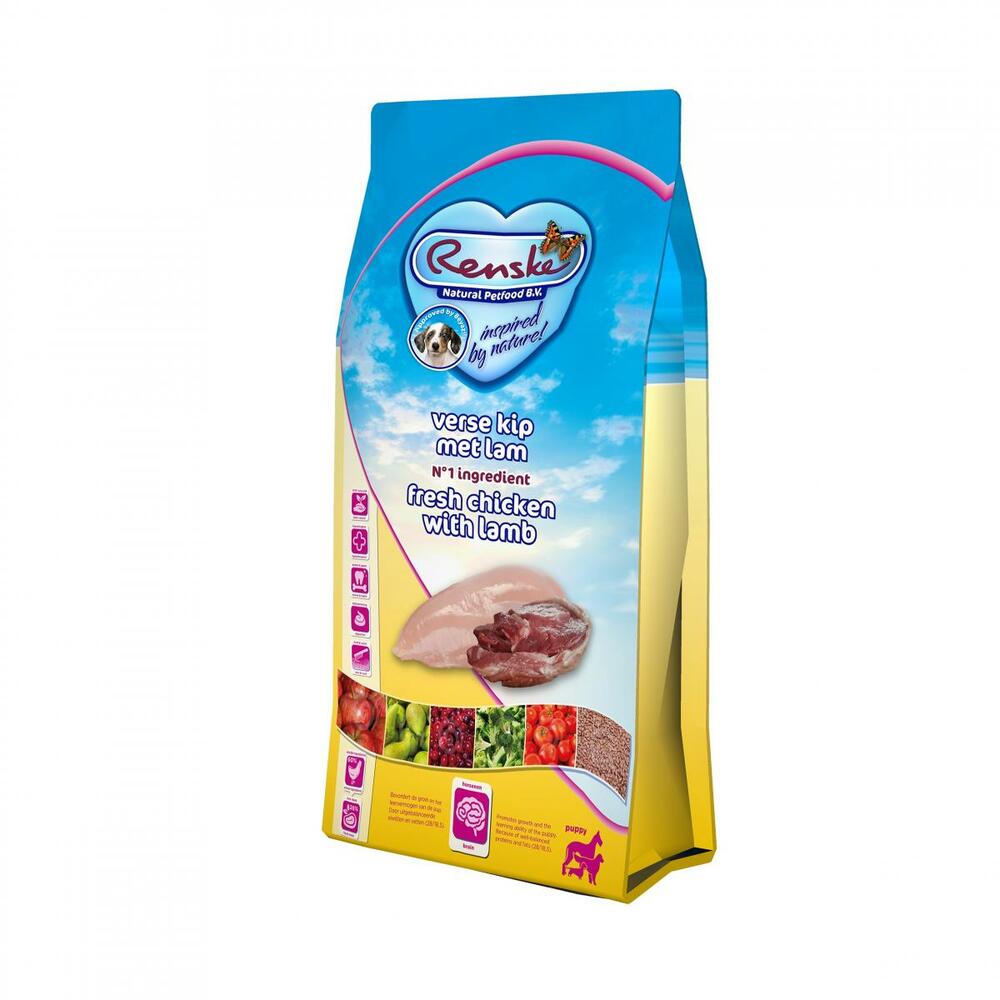 Renske Pup - Hondenvoer - 12 Kilogram - kip, rijst Renske Pup - Hondenvoer - 12 Kilogram - kip, rijst