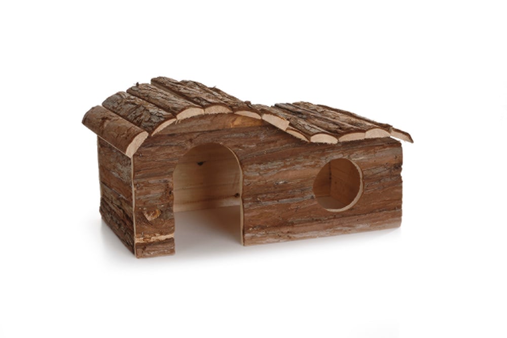 Beeztees Blokhut Forest Arch - Knaagdierspeelgoed - Hout - 22x28x43 cm