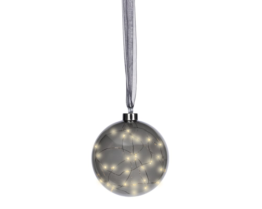 Lumineo LED Bal - Hanglamp - 30 - Grijs - Warm wit Lumineo LED Bal - Hanglamp - 30 - Grijs - Warm wit