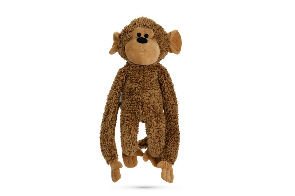 Beeztees Vik Aap Knuffel - Hondenspeelgoed - bruin - 40x20x20 cm - M