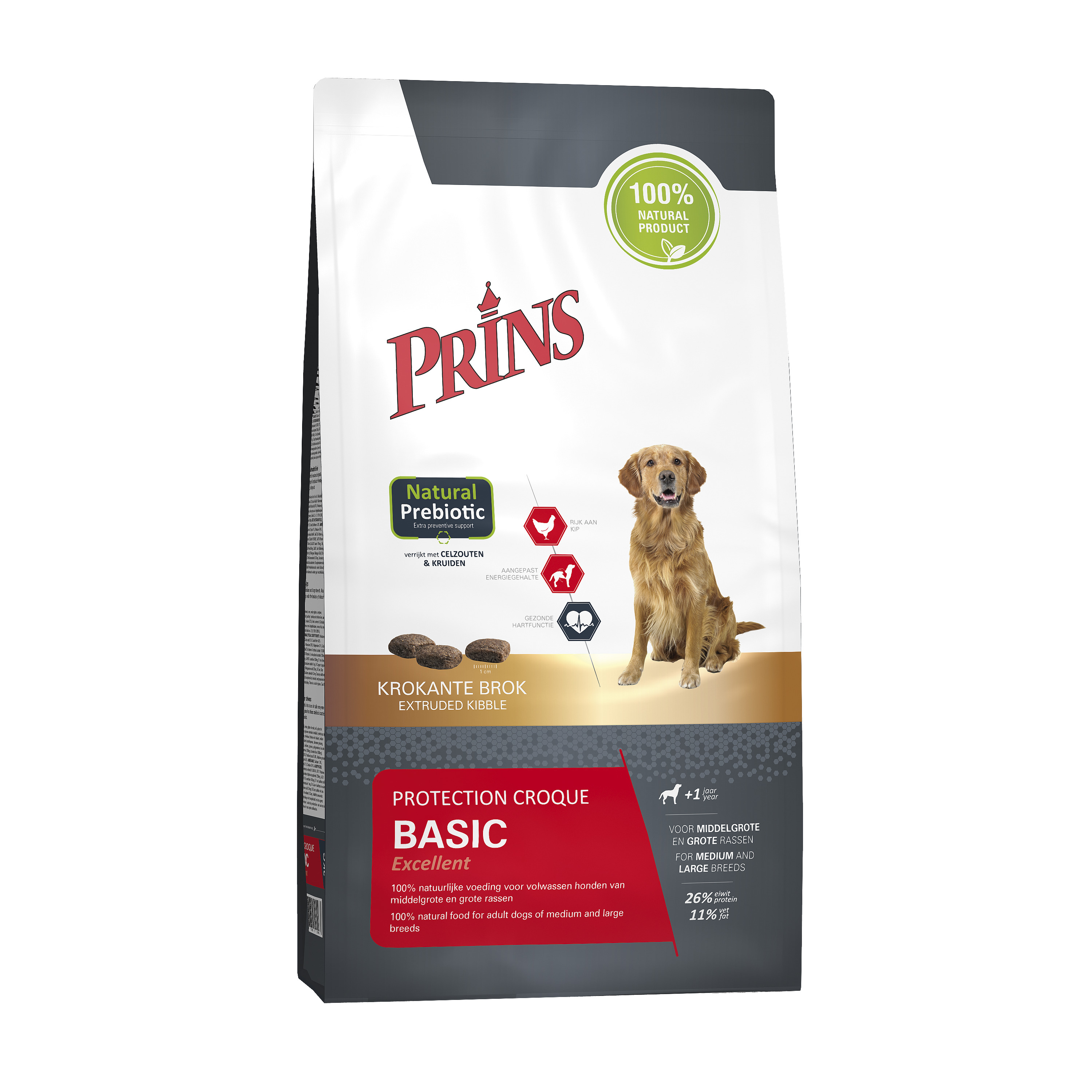 Prins Protection Croque Basic Excellent - Hondenvoer - 10 Kilogram - kip
