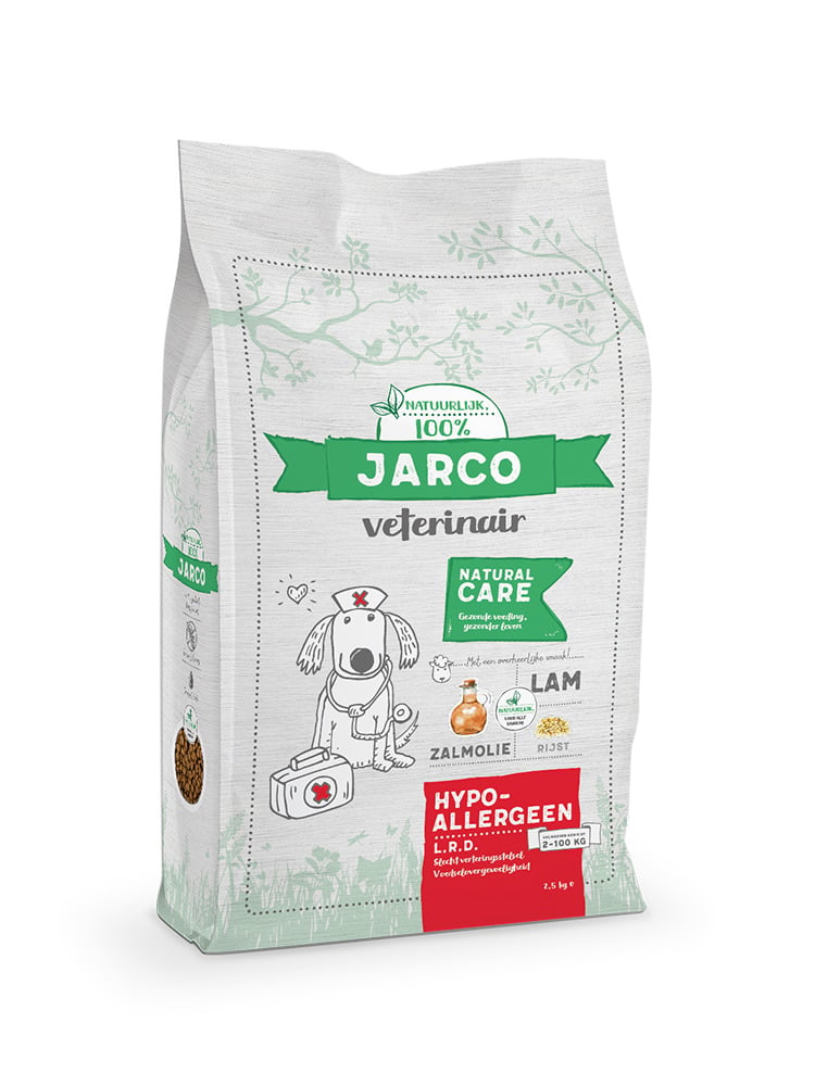 Jarco Hypoallergeen - Hondenvoer veterinair - 12.5 Kilogram - groente, lam, rijst