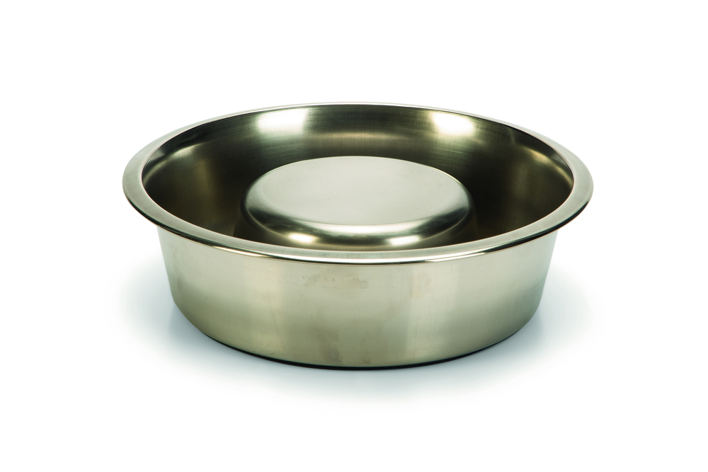 Beeztees Anti-Schrokbak RVS - Voerbak - Zilver - 25 cm