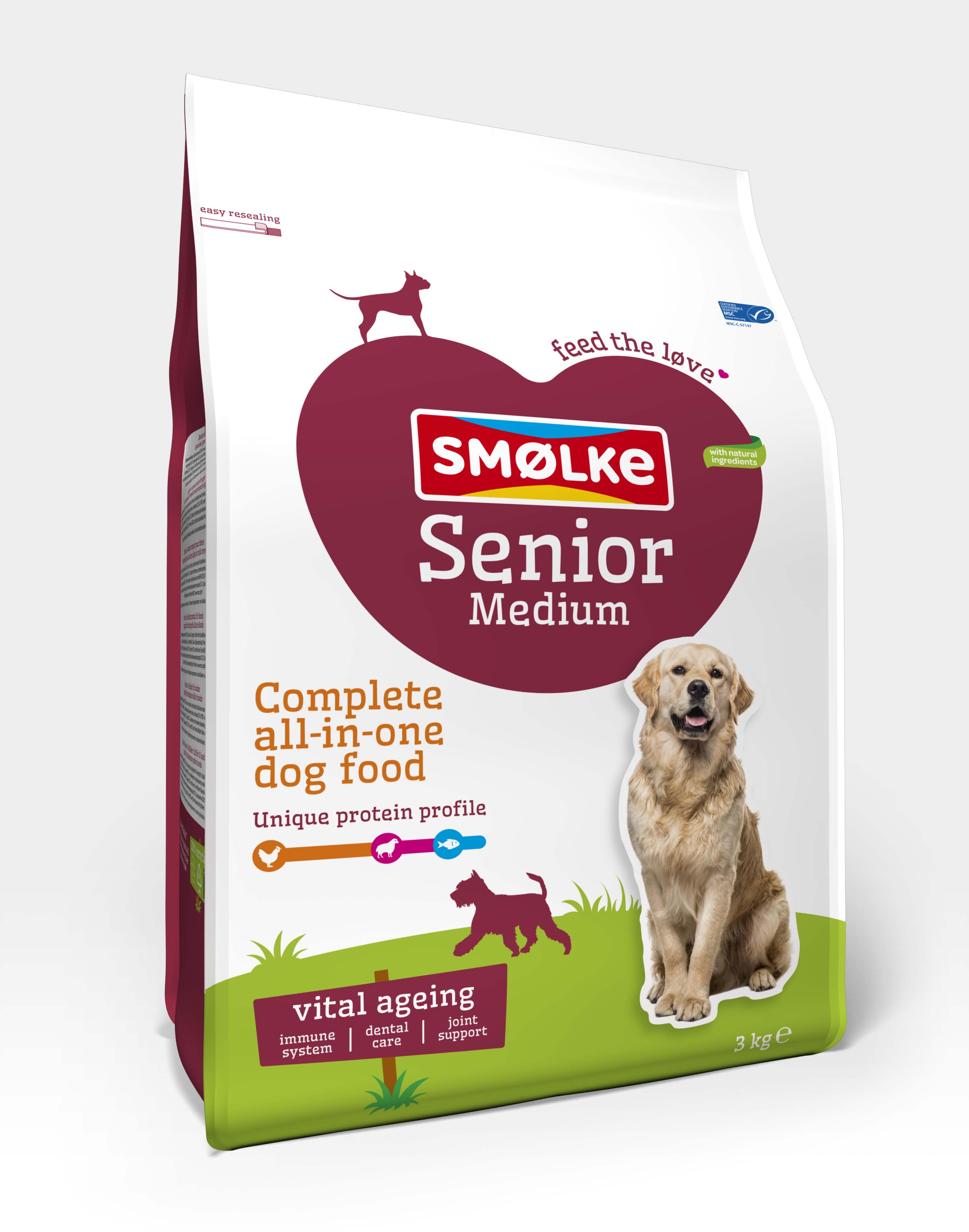 Smölke Senior Medium - Hondenvoer - 3 Kilogram - kip, lam, vis