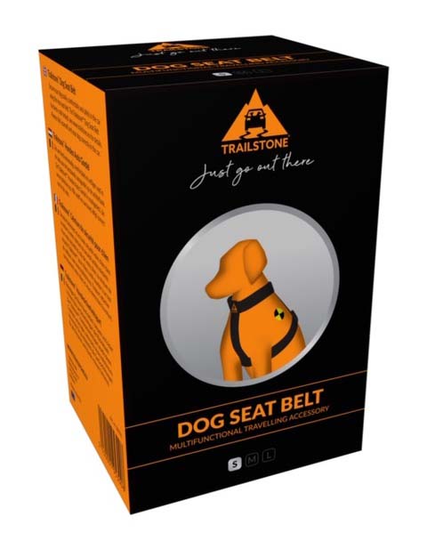 Trailstone Hond - Autogordel - zwart - S