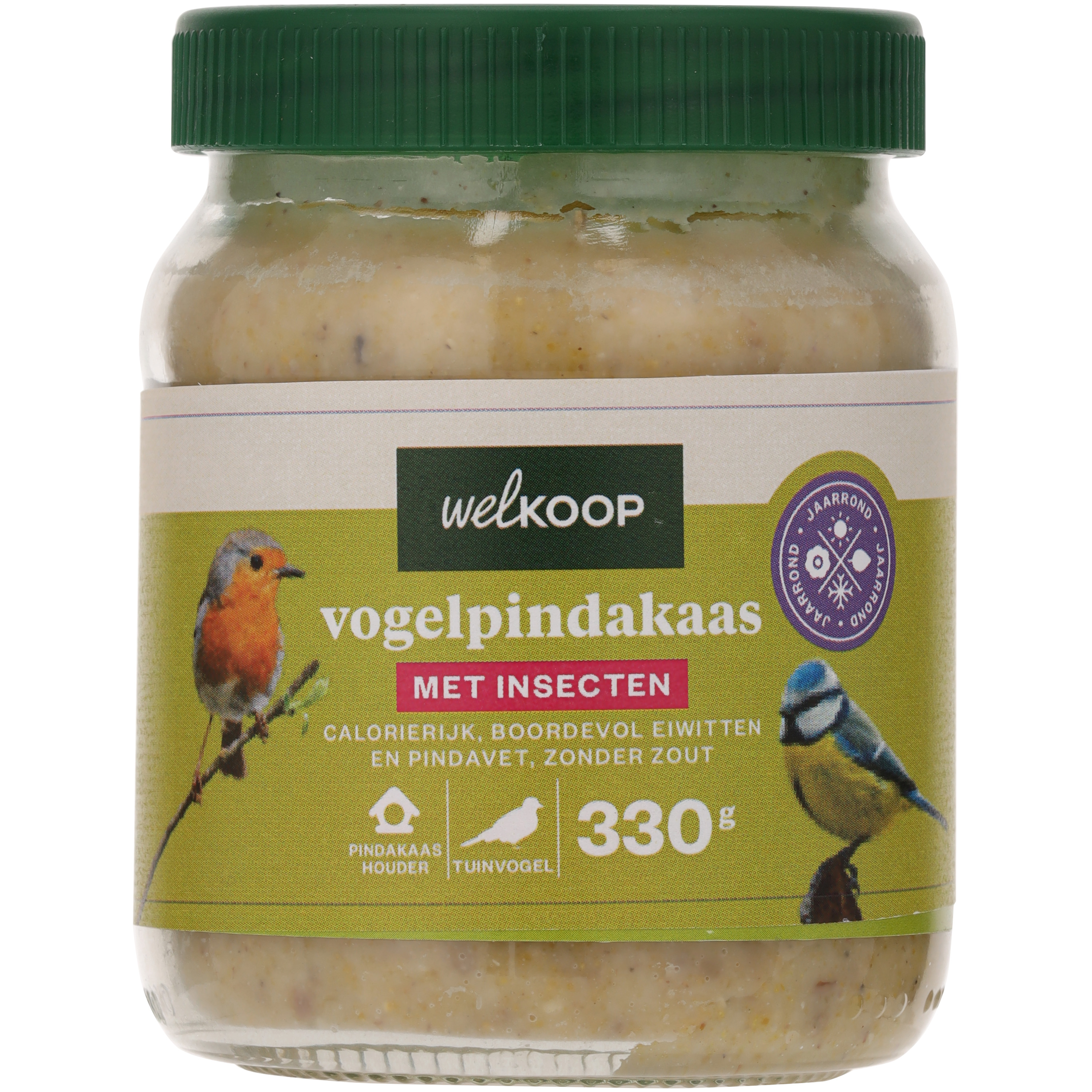 Welkoop - Vogelpindakaas - Tuinvogelvoer - 330 Gram - insecten
