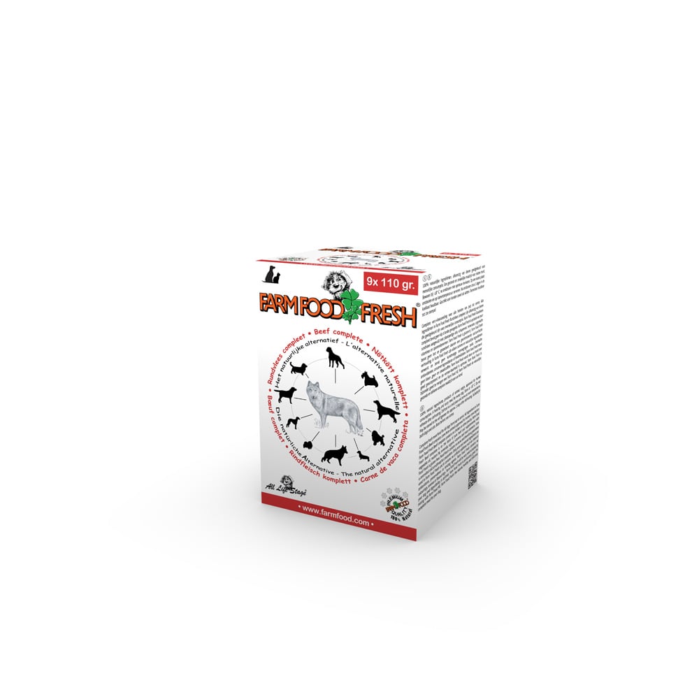 Farm Food Fresh - Hondenvoer - 990 Gram - rund Farm Food Fresh - Hondenvoer - 990 Gram - rund