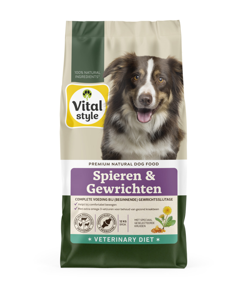 VITALstyle Spieren & Gewrichten - Hondenvoer - 12 Kilogram - kip