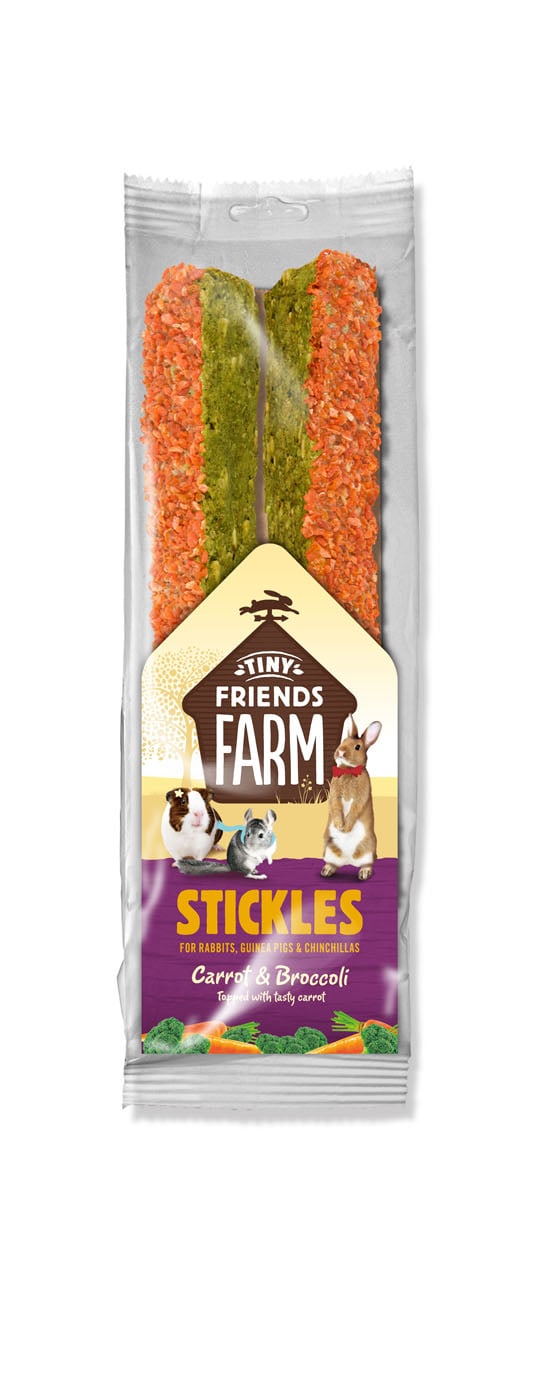Tiny Friends Farm Stickles  - Konijnensnack - Wortel & Broccoli - Wortel
