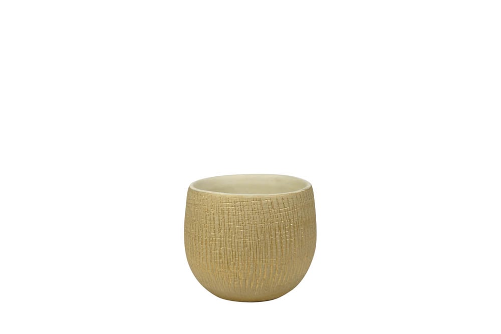 TS COLLECTION Ryan - Bloempot - Bruin - 15 cm