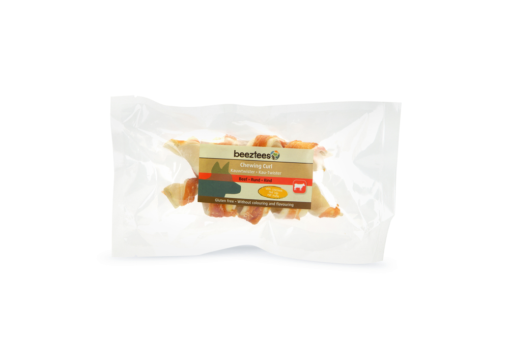 Beeztees Kauwtwister - Hondensnack - 2 Stuks - kip, rund - S