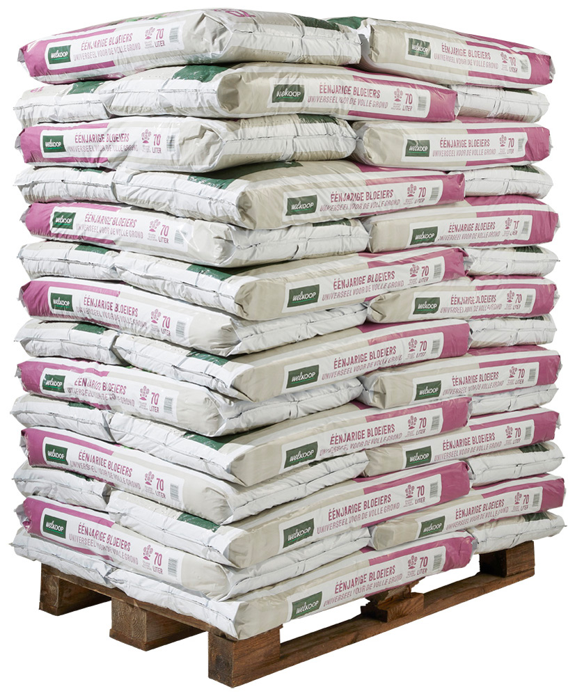 Welkoop Eenjarige bloeiers Universeel - Potgrond 70L Pallet - 39 Stuks