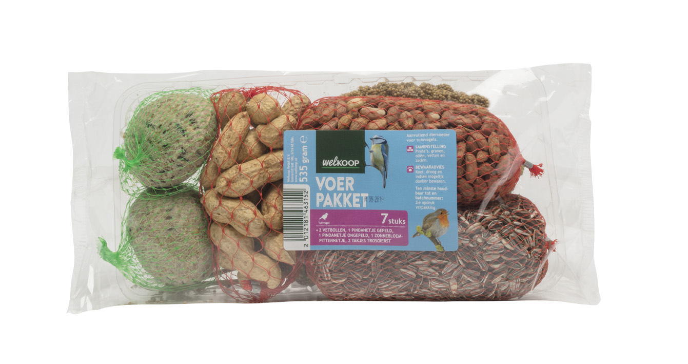 Welkoop voerpakket - 7 delig - Tuinvogelvoer - 535 Gram