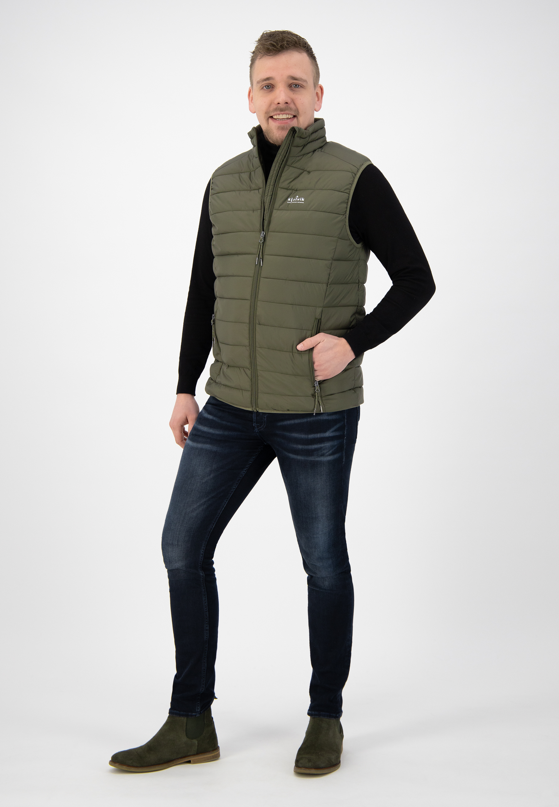 Kjelvik Haldor - Bodywarmer - Olijf - S