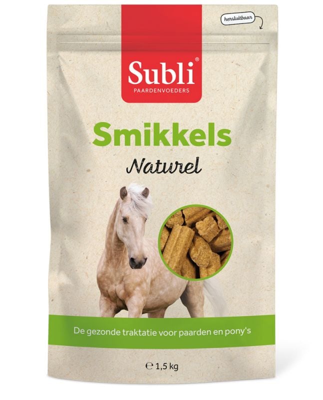 Subli Smikkels - Paardensnack - 1.5 Kilogram - naturel