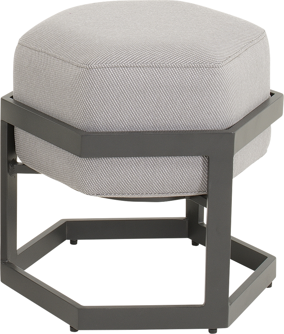 Lesli Living Esagono - Hocker - Antraciet - 47.5x41.5x48 cm