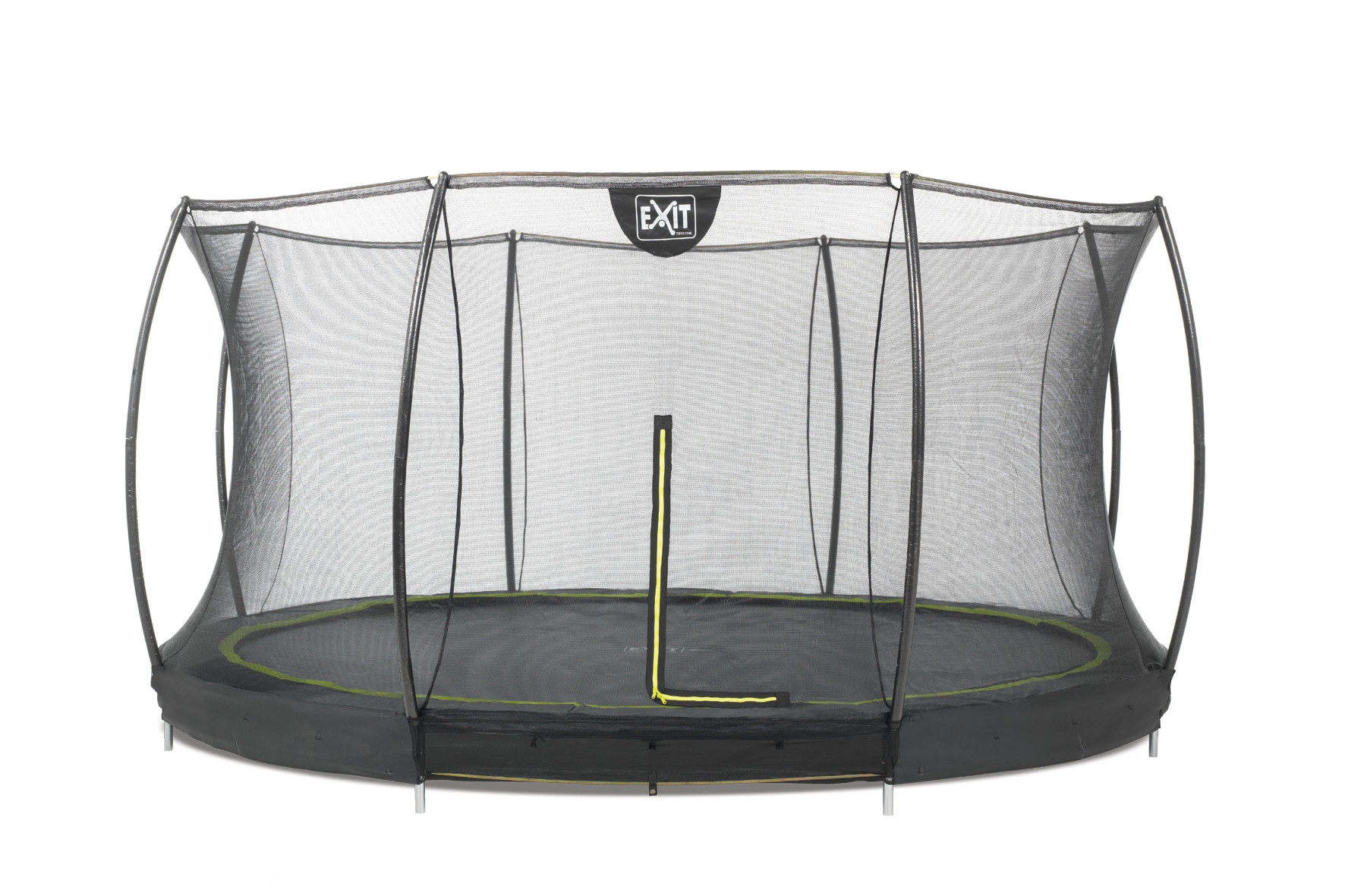 EXIT Silhouette Inground met Net - Trampoline - Zwart - 427 cm