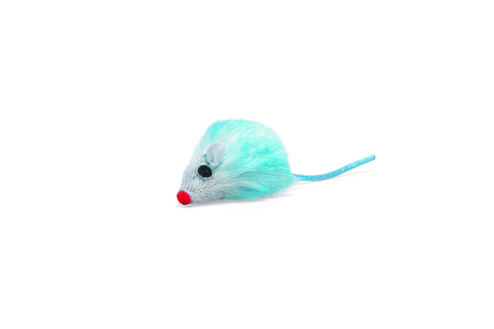 Beeztees Knuffelmuisje - Kattenspeeltje - Blauw - 4 cm