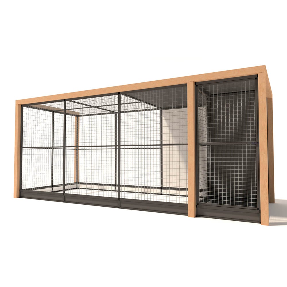 Glorenza Alfred - Kattenren - Antraciet - 202x190x475 cm Glorenza Alfred - Kattenren - Antraciet - 202x190x475 cm
