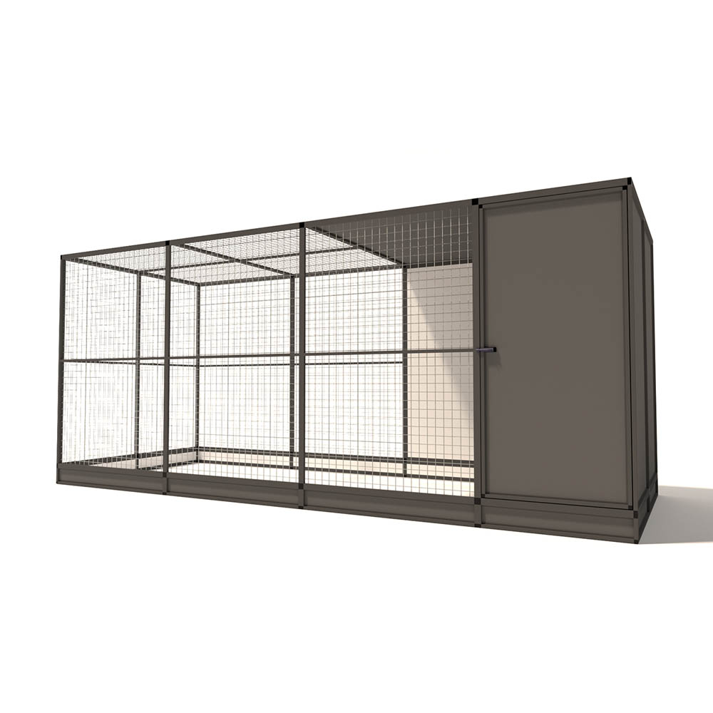 Glorenza Evi - Kattenren met sluis - Antraciet - 193x176x449 cm