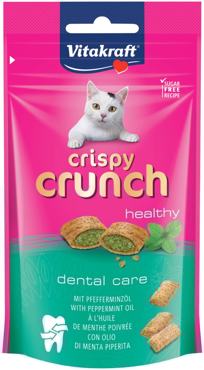 Vitakraft Crispy Crunch Healthy - Kattensnack - 60 Gram - Dental Vitakraft Crispy Crunch Healthy - Kattensnack - 60 Gram - Dental