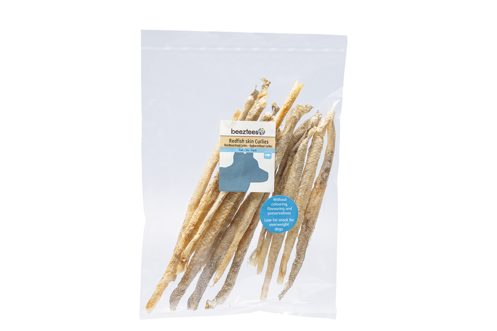 Beeztees Roodbaarshuid - Hondensnack - 100 Gram - vis