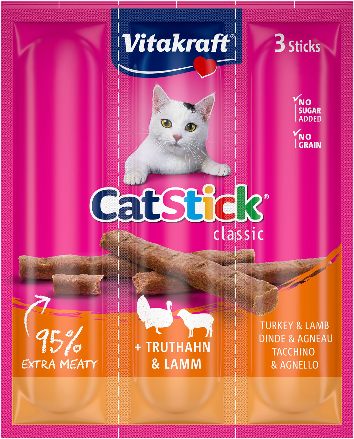 Vitakraft Cat Stick Mini - Kattensnack - 18 Gram - kalkoen