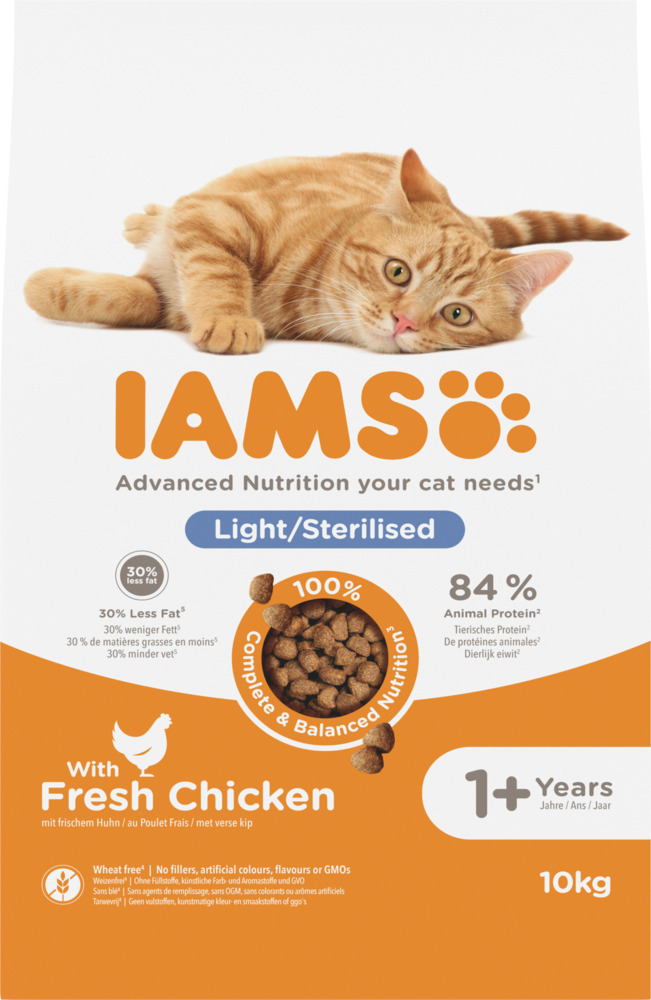 IAMS Adult Sterilised - Kattenvoer - 10 Kilogram - kip