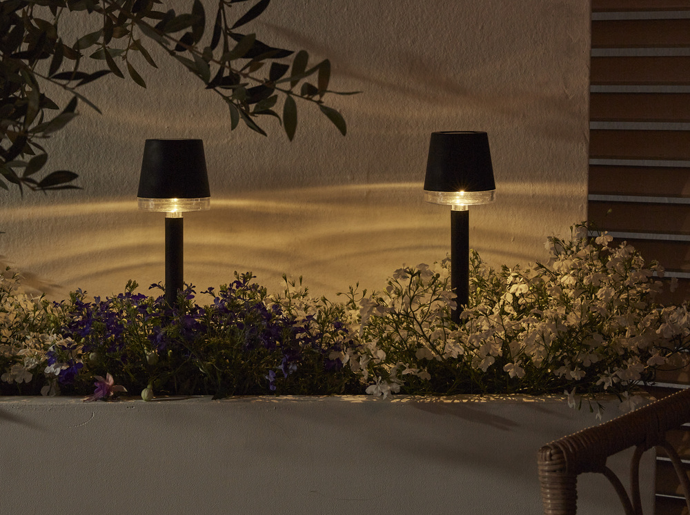 Luxform Cala d'Or - Tuinlamp - Black/Warm White - Warm wit - 8x8x8 cm