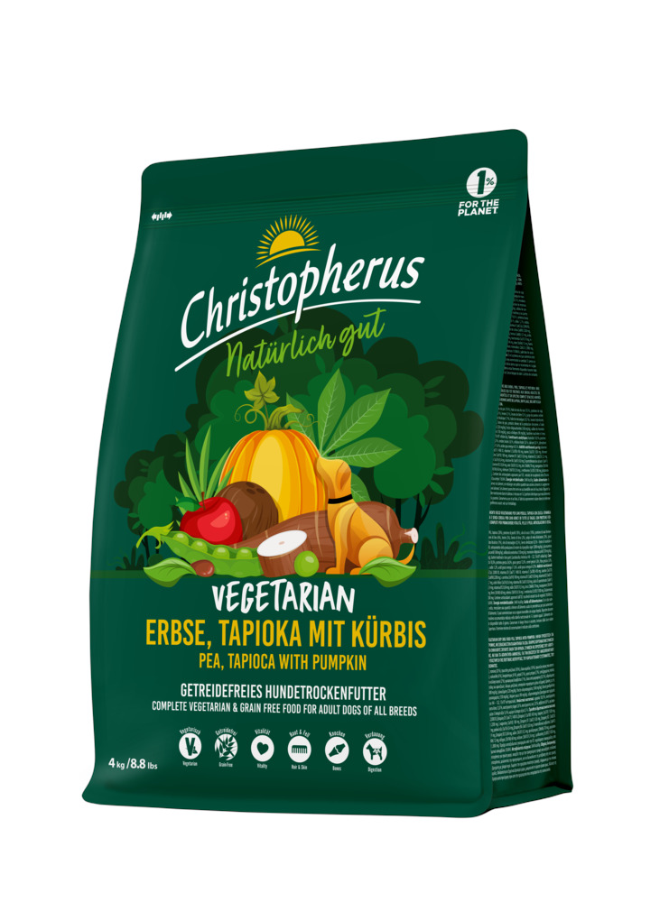 Christopherus Vegetarian - Hondenvoer - 4 Kilogram - groente