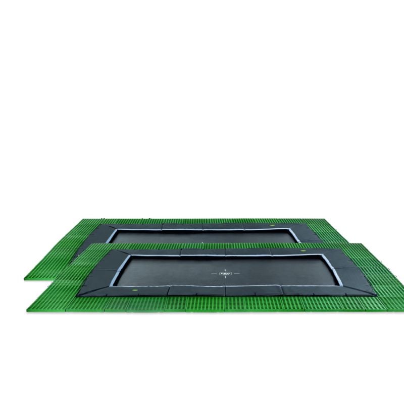 Exit Dynamic - Groundlevel trampoline - Zwart - 1x275x458 cm Exit Dynamic - Groundlevel trampoline - Zwart - 1x275x458 cm