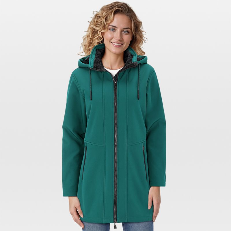 Kjelvik Janne - Softshell jas - Groen - 36