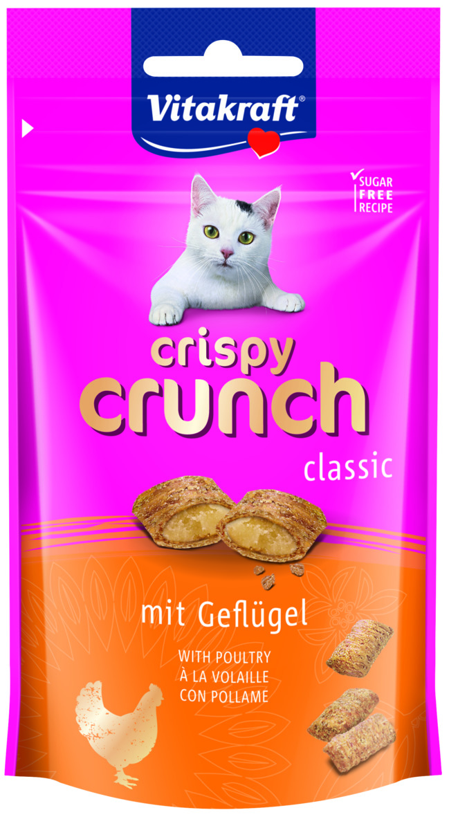 Vitakraft Crispy Crunch Classic - Kattensnack - 60 Gram - kip Vitakraft Crispy Crunch Classic - Kattensnack - 60 Gram - kip