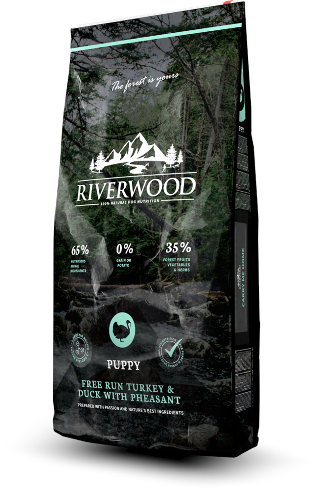 Riverwood  Puppy - Hondenvoer - 12 Kilogram - eend, kalkoen