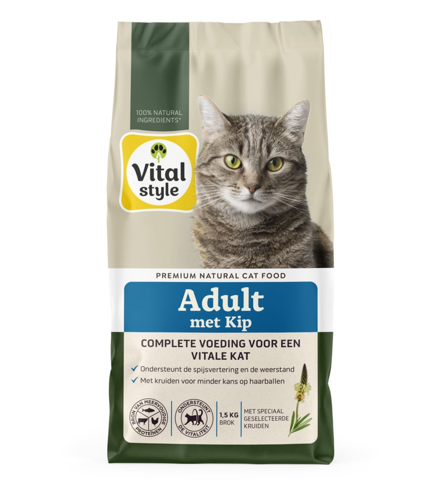 Vitalstyle Adult - Kattenvoer - 1.5 Kilogram - kip