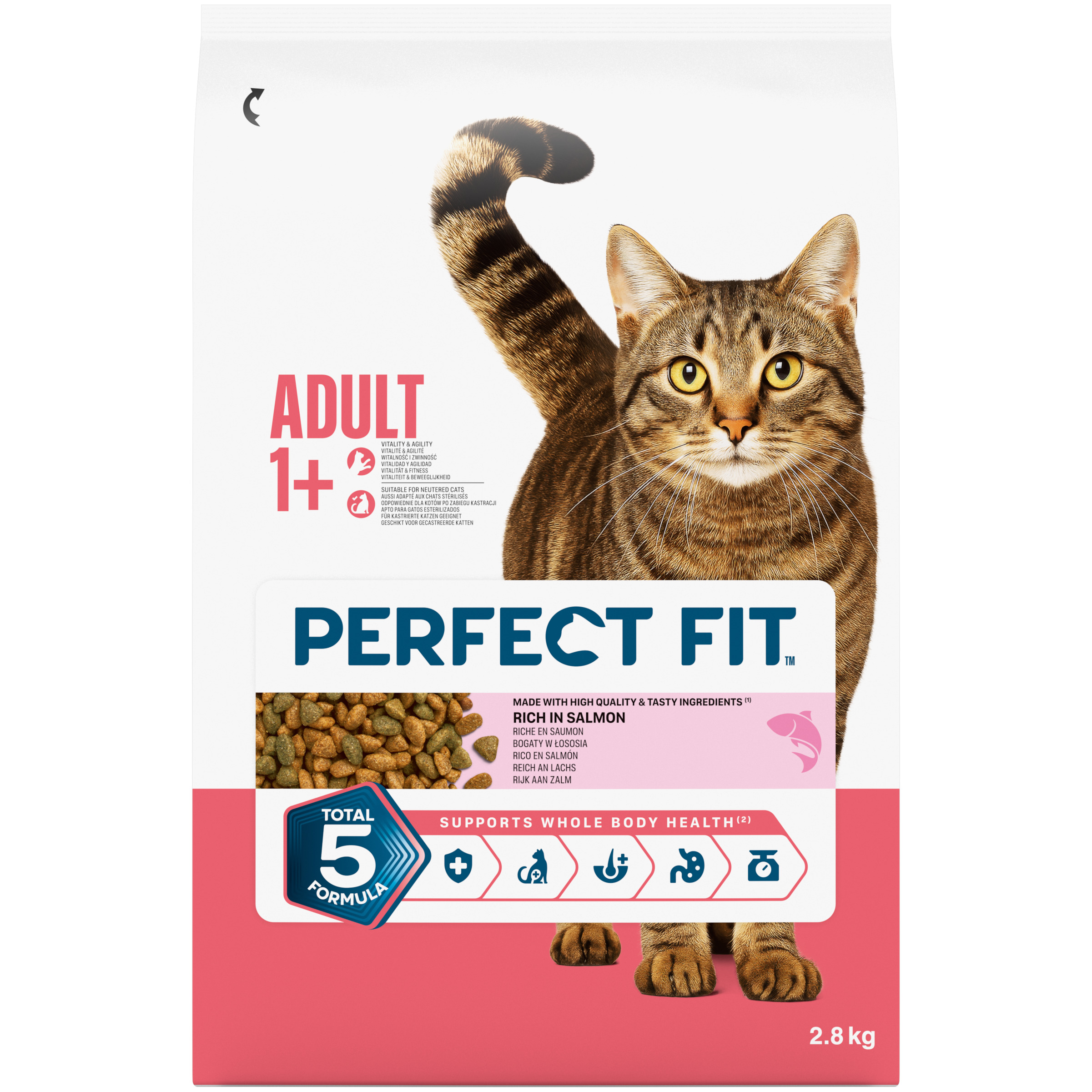 Perfect Fit Adult 1+ - Kattenvoer - 2.8 Kilogram - zalm