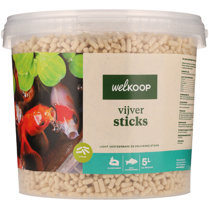 Welkoop Vijversticks - Vijvervissenvoer - 5 Liter