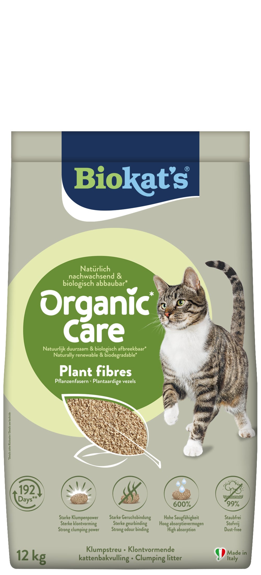 Biokats Organic Care Plantenvezels - Kattenbakvulling - 30 Liter