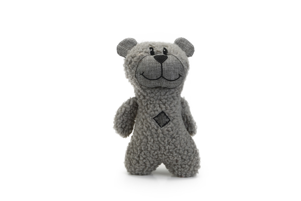 Beeztees Beer Boris - Knuffel - Hondenspeelgoed - grijs - 23x14.5x2 cm