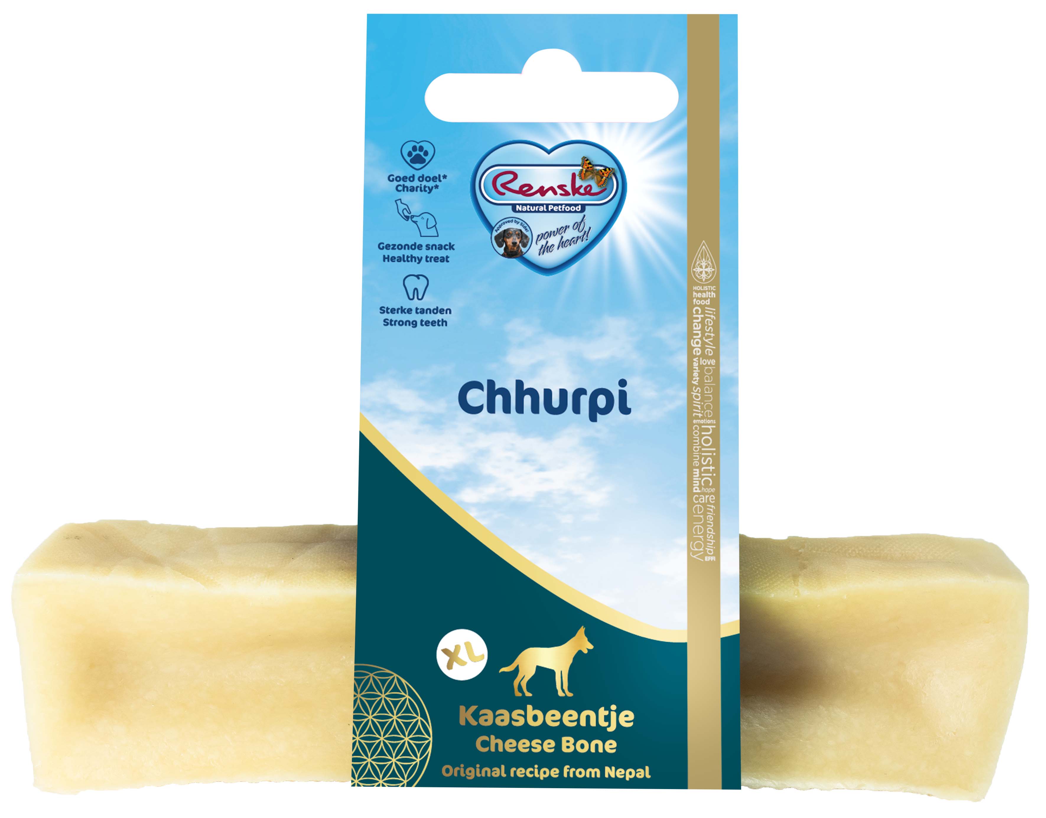Renke Chhurpi Kauwkluif - Hondensnack - 123 Gram - kaas - XL