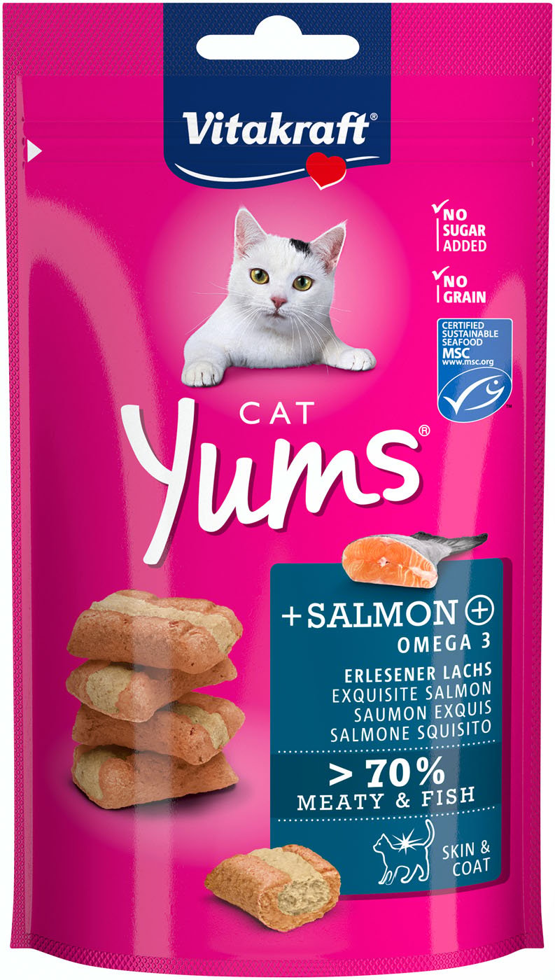 Vitakraft Cat Yums - Kattensnacks - 40 Gram - zalm Vitakraft Cat Yums - Kattensnacks - 40 Gram - zalm