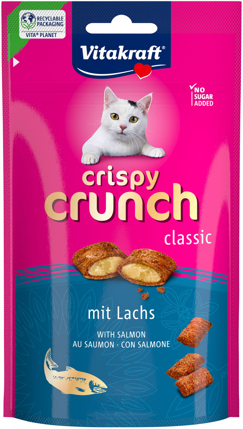 Vitakraft Crispy Crunch - Kattensnack - 60 Gram - zalm