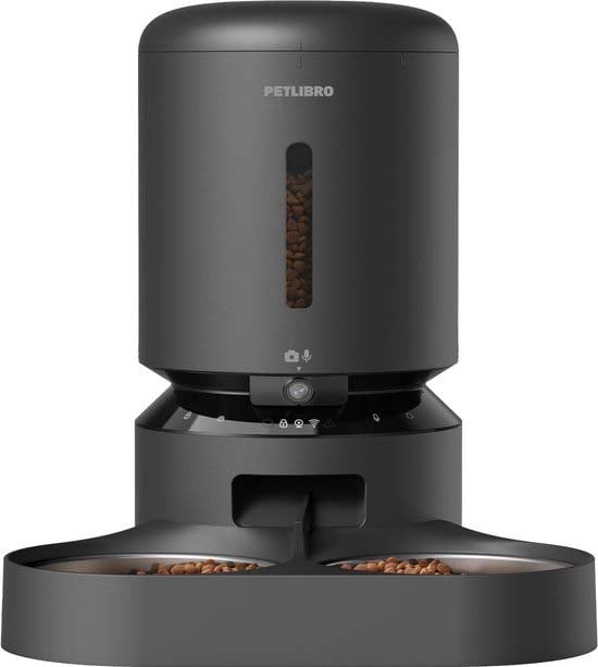 Petlibro - Automatische Dubbele Kattenvoerbak met camera - 5 l - Zwart - 1x35.8x1 cm