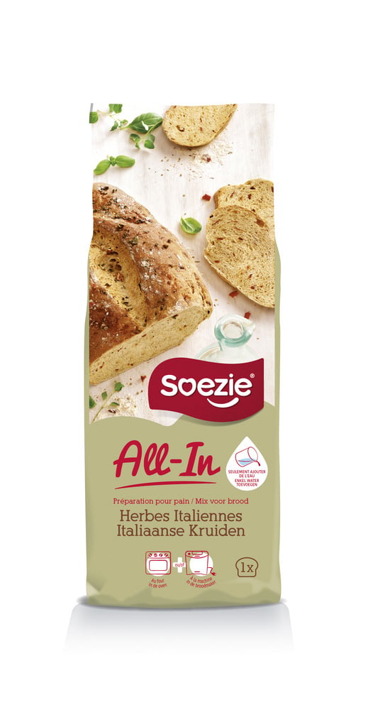 Soezie All-in-mix Italiaans kruidenbrood - Broodmeel - 500 Gram
