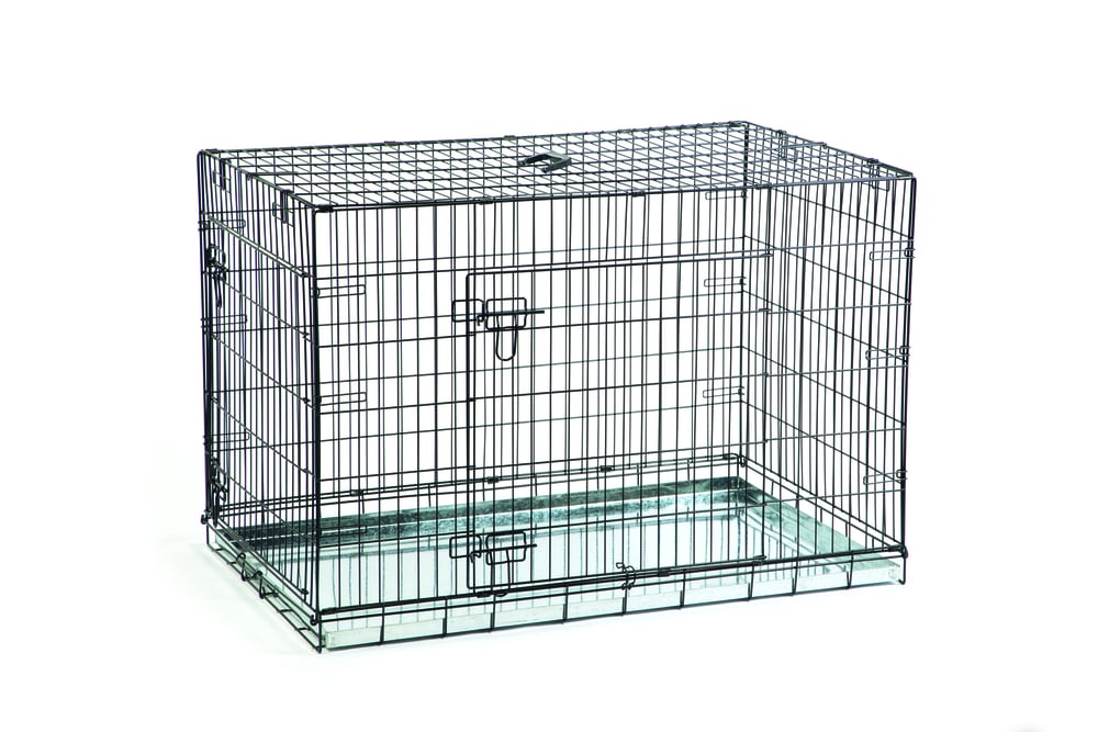 Beeztees 2-deurs - Hondenbench - zwart - 10x93x66 cm - L