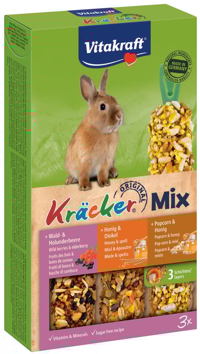Vitakraft Kräcker Triomix - Konijnensnack - 3 Stuks Vitakraft Kräcker Triomix - Konijnensnack - 3 Stuks
